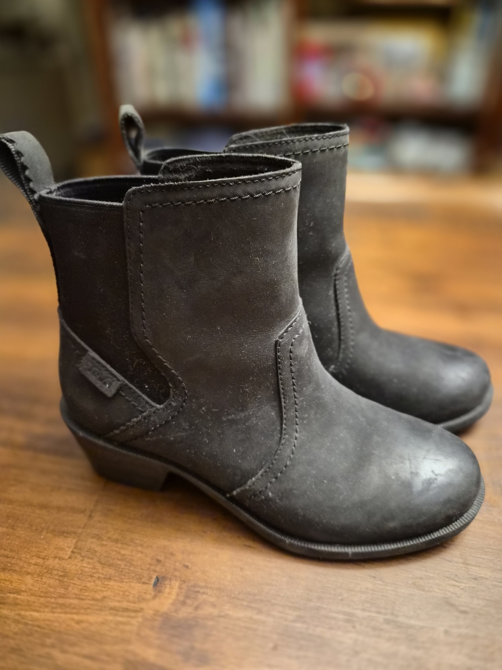 Teva Women's Black Ankle Boots - Classic Pull-On Style